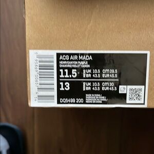 Nike ACG Air Mada in Hematite and Canyon Purple🫟🔥🔥